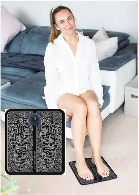 EMS Foot Massager - 8 Selectable Modes, 19 Intensity Levels, Automatic 15-Minute Session - Soothe and Revitalize Tired Feet