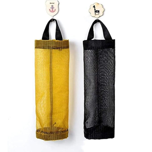 Estoy 2 PCS Kitchen Wall Mounted Garbage Bag Storage Bag, Household Debris Extraction Box Storage Bag, Large Capacity Plastic Bag, Grocery Bag Holder Dispenser (MULTICOLOR)