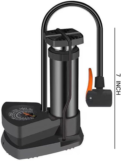Air Pump With High-Pressure Foot Pedal for Sports Balls, Bikes, Inflatables and More - Compact and Heavy Duty