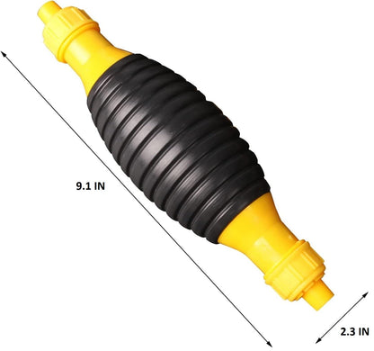 Estoy Manual Syphon Hand Pump with 2 meter Long Hose pipe, Multifunction Liquid Sucker Transfer Pump for Petrol, Diesel, Oil, Water Fish Tank (PACK OF 1, YELLOW+BLACK)