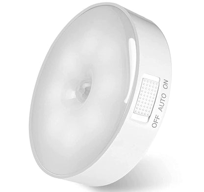 Wireless Motion Sensor Light for Home, USB Rechargeable, Portable LED Lamp with Self Adhesive Magnetic Strip for Wardrobe, Bedroom, Bathroom, Stairs | Auto On/Off Night Sensor Indoor Bulb