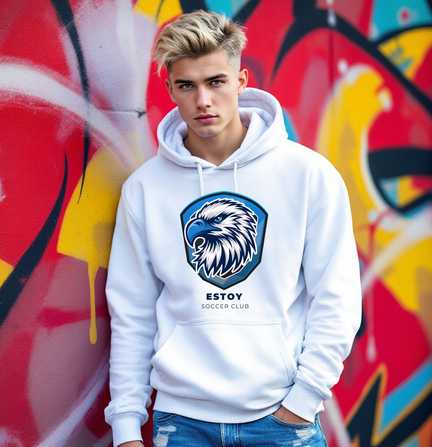 Estoy Soccer Club Hoodie – Bold Eagle Logo Sports Sweatshirt