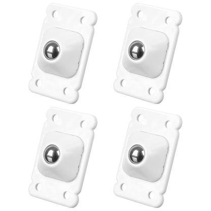 4pcs Self Adhesive Caster Wheels 360-Degree Stainless Steel Pulley Wheels For Furniture Storage Box Trash Can