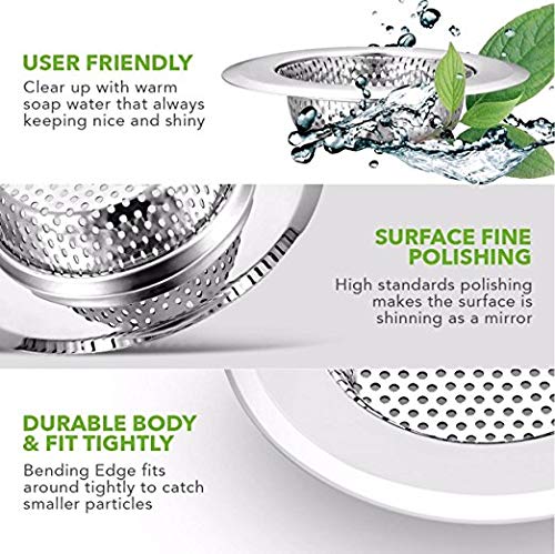 Stainless Steel Sink Strainer Drain Filter for Kitchen and Bathroom