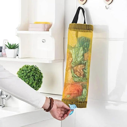 Estoy 2 PCS Kitchen Wall Mounted Garbage Bag Storage Bag, Household Debris Extraction Box Storage Bag, Large Capacity Plastic Bag, Grocery Bag Holder Dispenser (MULTICOLOR)