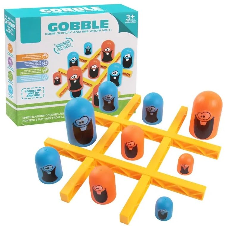 Stackable Monster Tic-Tac-Toe Game – 3D Strategy Board Game for Kids & Family Fun