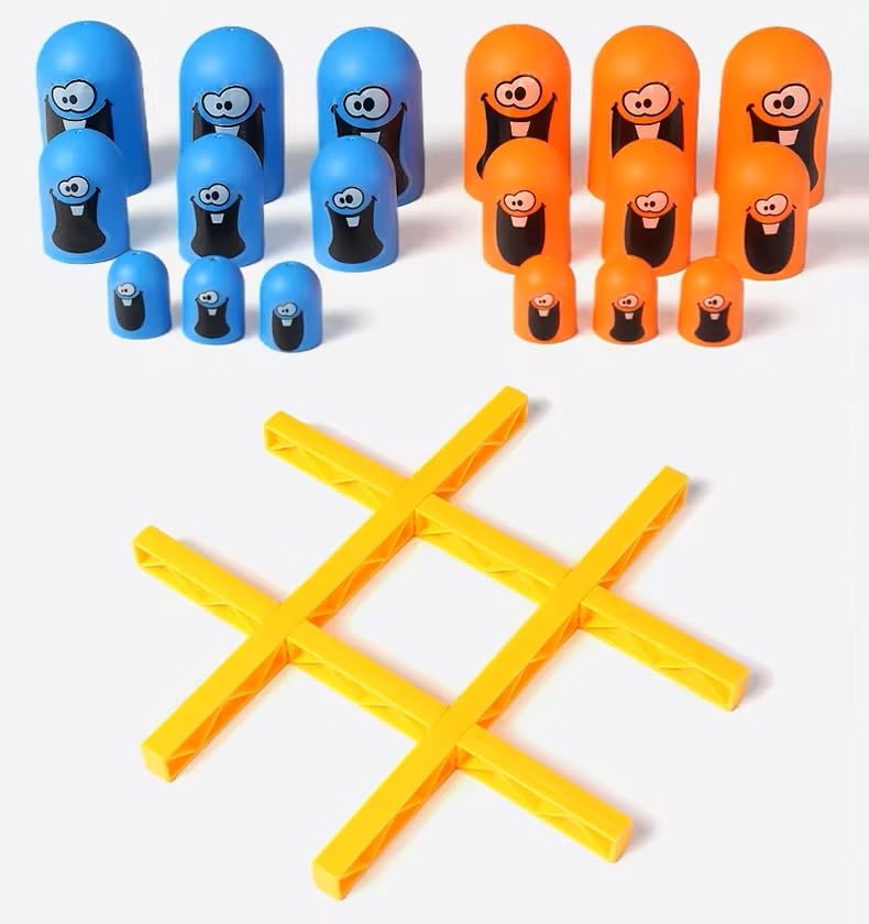 Stackable Monster Tic-Tac-Toe Game – 3D Strategy Board Game for Kids & Family Fun