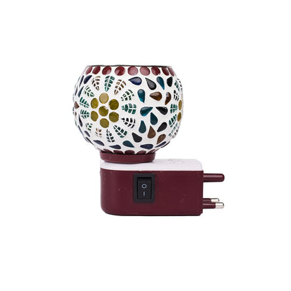 Estoy Wooden Kapoor Kapur Dani Camphor Karpuram Aroma Oil Diffuser Incense Burner Electrical Stand Machine Holder for Home,Office (Camphor NOT Included) (Glass)