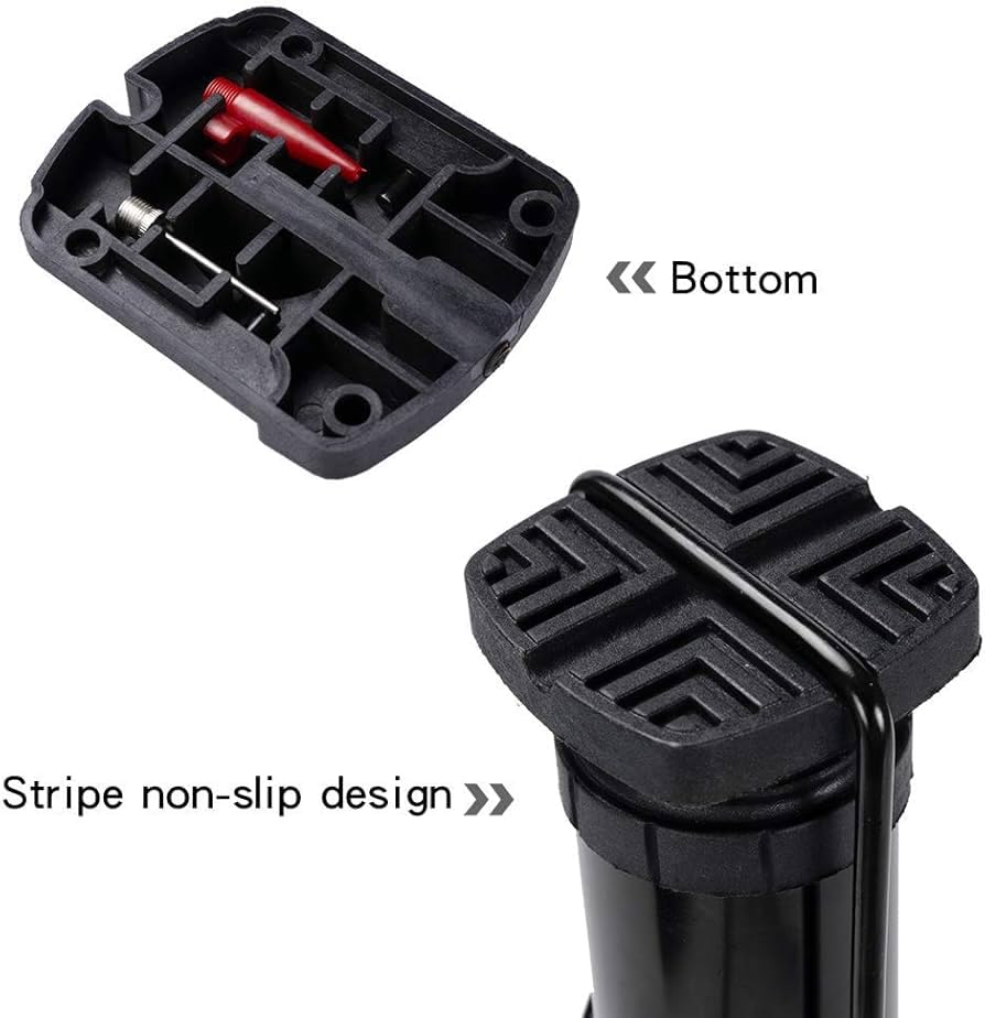 Air Pump With High-Pressure Foot Pedal for Sports Balls, Bikes, Inflatables and More - Compact and Heavy Duty