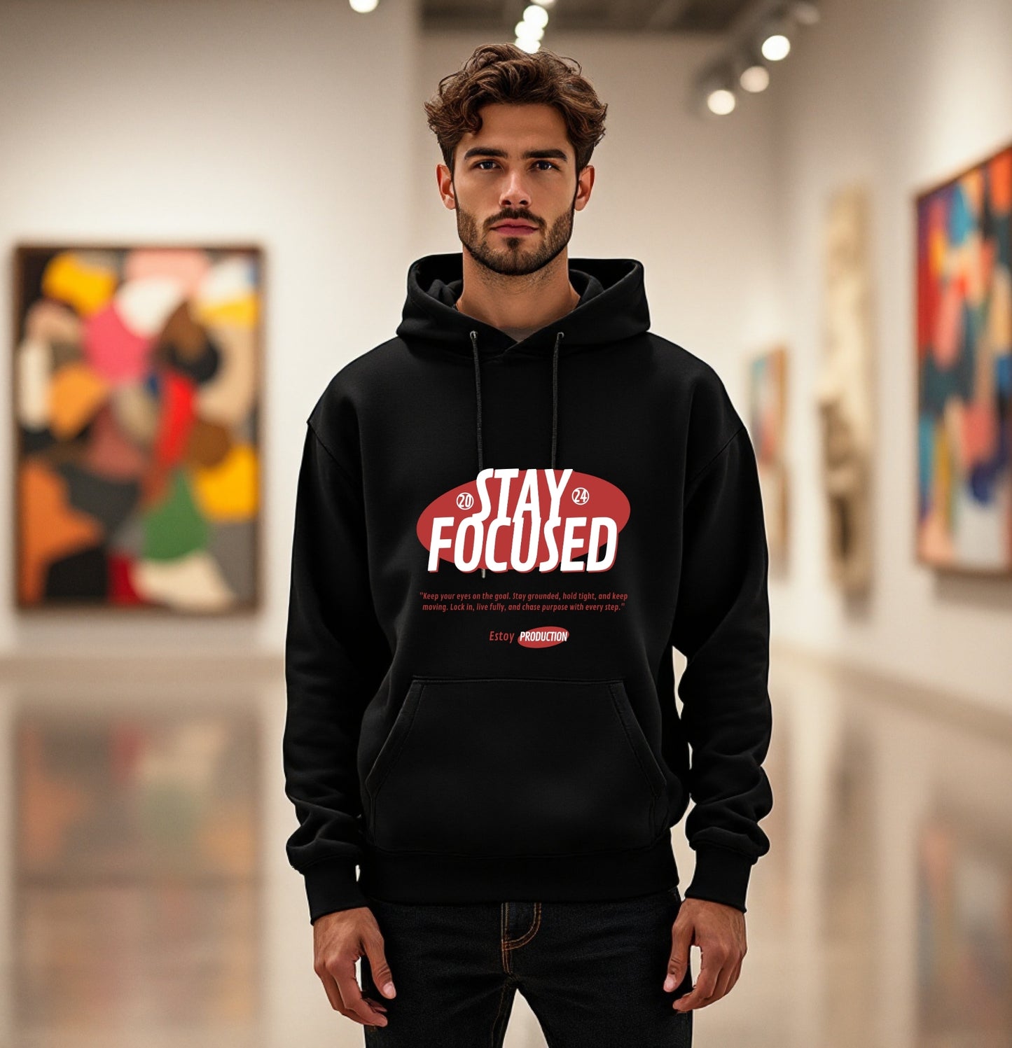 Stay Focused Hoodie – Motivational Graphic Sweatshirt