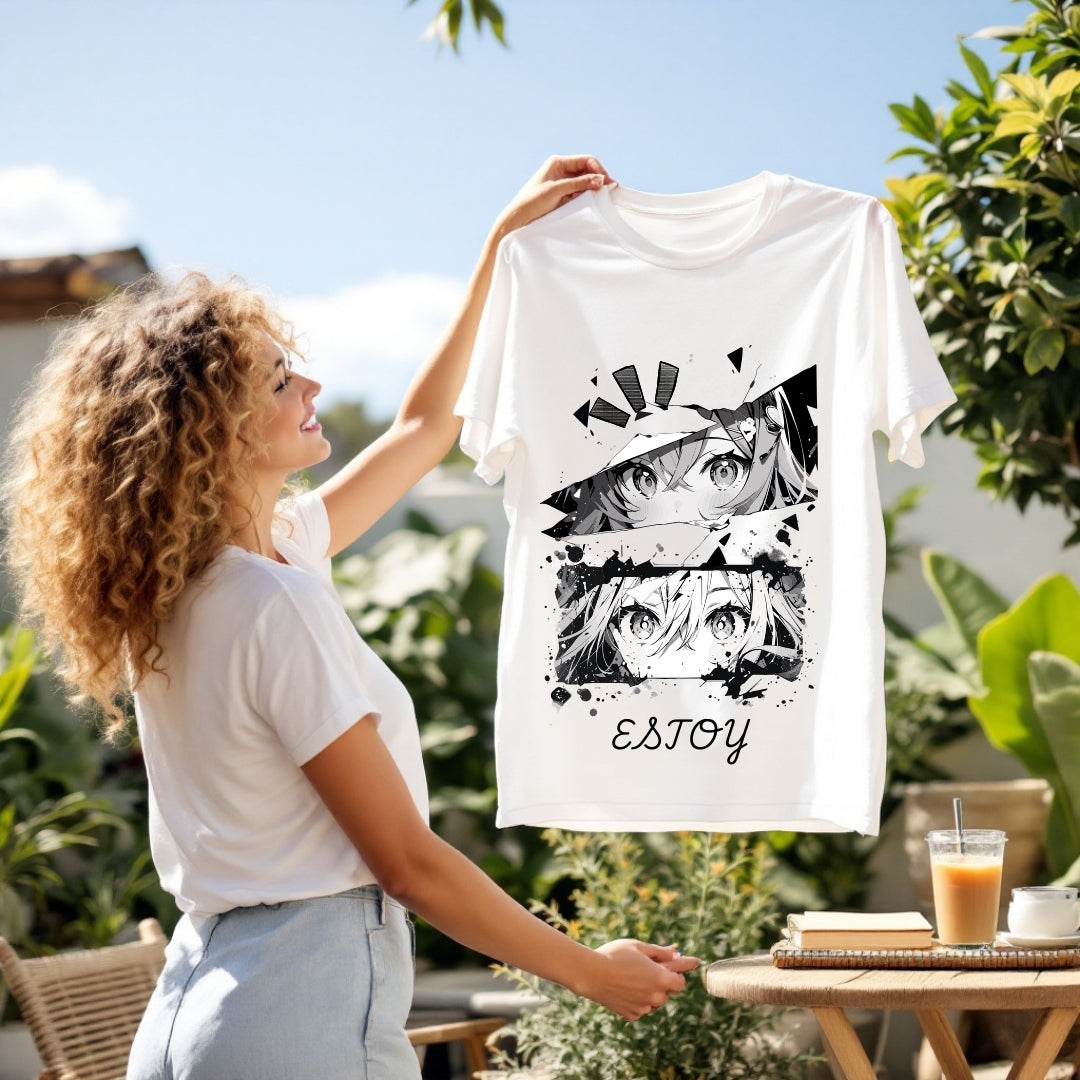 Anime Aesthetic "ESTOY" T-Shirt