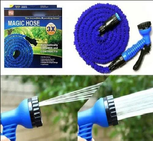 Expandable Garden Hose with Spray Nozzle – Flexible & Lightweight Water Hose