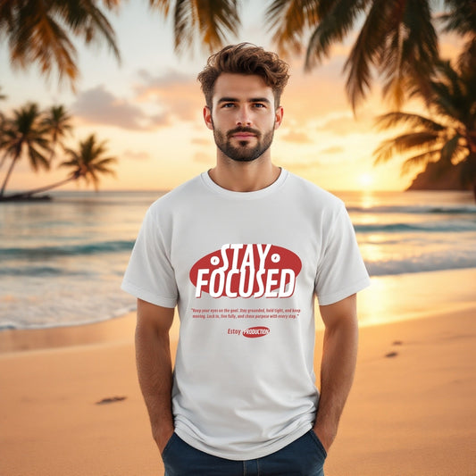Stay Focused Motivational Graphic T-Shirt