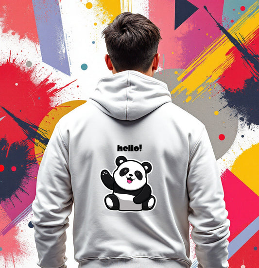 Hello Panda Hoodie – Cute Cartoon Panda Sweatshirt
