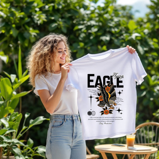 Majestic Flying Eagle Graphic T-Shirt