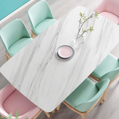 Estoy Marble Glossy PVC Self Adhesive Space Wallpaper Kitchen Countertop Waterproof Cabinet Liner Furniture - (White, 200 * 60 Cm - 12 Sqft Approx)