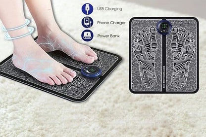 EMS Foot Massager - 8 Selectable Modes, 19 Intensity Levels, Automatic 15-Minute Session - Soothe and Revitalize Tired Feet