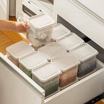 Airtight Refrigerator Storage Containers – Stackable Food Organizer Boxes (Set of 6)