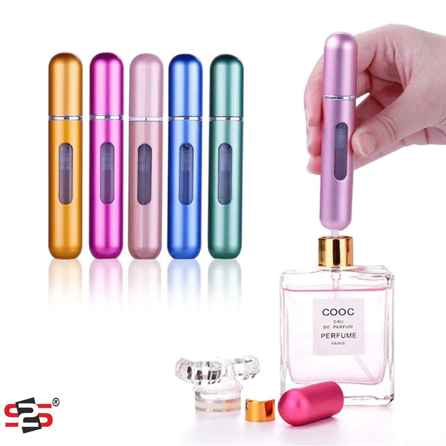 8ml Refillable Perfume Atomizer Spray Bottle, Portable Mini Travel Decant Sprayer Refiller Bottle, Pack of 1