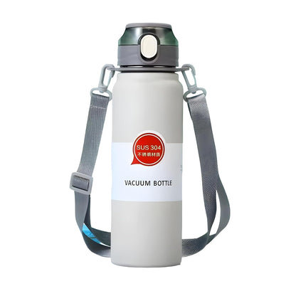 Estoy Insulated Stainless Steel Hot & Cold Water Bottle, 800ml, Double Wall Construction, Carry Strap, BPA Free Brand: FOLKSBOXX