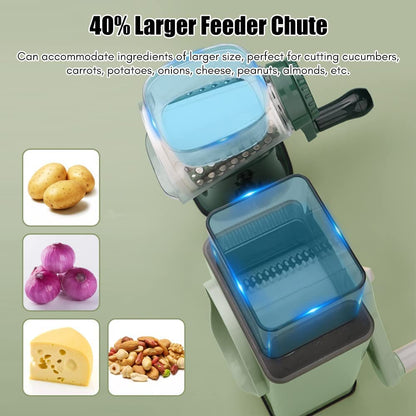 Manual Rotary Cheese & Vegetable Grater – Multi-Function Kitchen Slicer