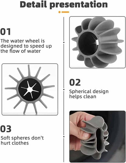 ESTOY Silicone Laundry Ball Cleaning Washing Machine Clothes Anti-Winding Laundry Washing Balls Washer Balls Reusable Laundry Balls Scrubbing Balls Big sizeAnti-Winding(PACK 4)