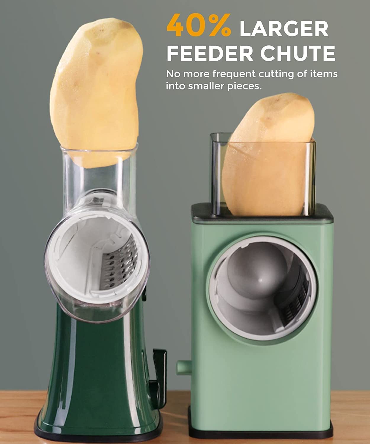 Manual Rotary Cheese & Vegetable Grater – Multi-Function Kitchen Slicer