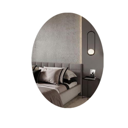 Estoy  Mirror Sheets Self-Adhesive Plastic Mirror Tiles Non-Glass Mirror Stickers for Home Decoration (Large, Oval)