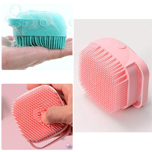 Estoy Body Scrubber with Soap Dispenser Brush, Silicone Exfoliating Brushes, Soft Body Exfoliator, Bath Loofah for Babies, Kids, Women, Men and Pets (Standard, 2, count)