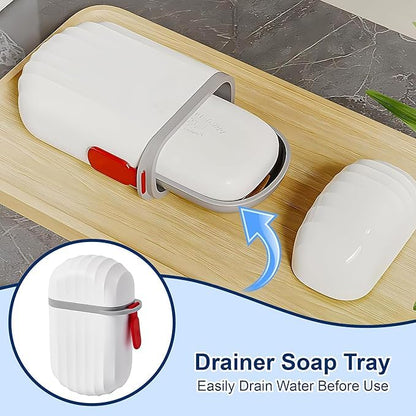 2 PCS Travel Soap Holder - Portable Soap Dish for Home, Outdoor Hiking, and Camping - Compact and Durable Plastic Travel Soap Box - Soap Case Ideal for Travel Accessories