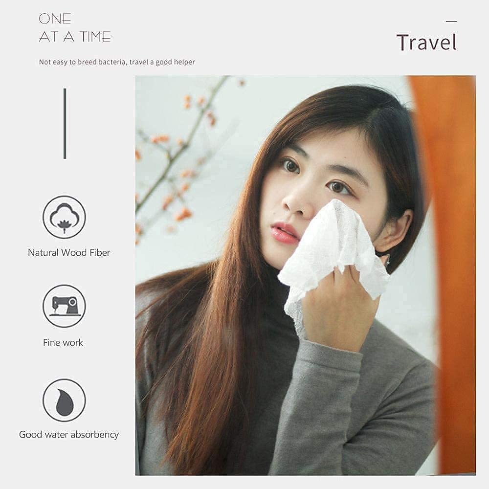 10 Pcs Face Tissue Tablet Towel Magic Travel Facial Tissue Pure Cotton Big Portable Disposable Beauty Tissue Tablet Expend with Water