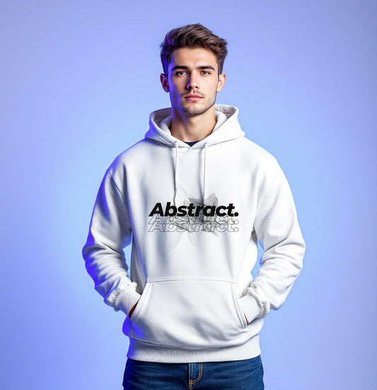 Abstract Typography Art Hoodie – Modern Minimalist Streetwear