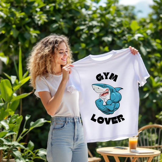 Gym Lover Shark Workout T-Shirt