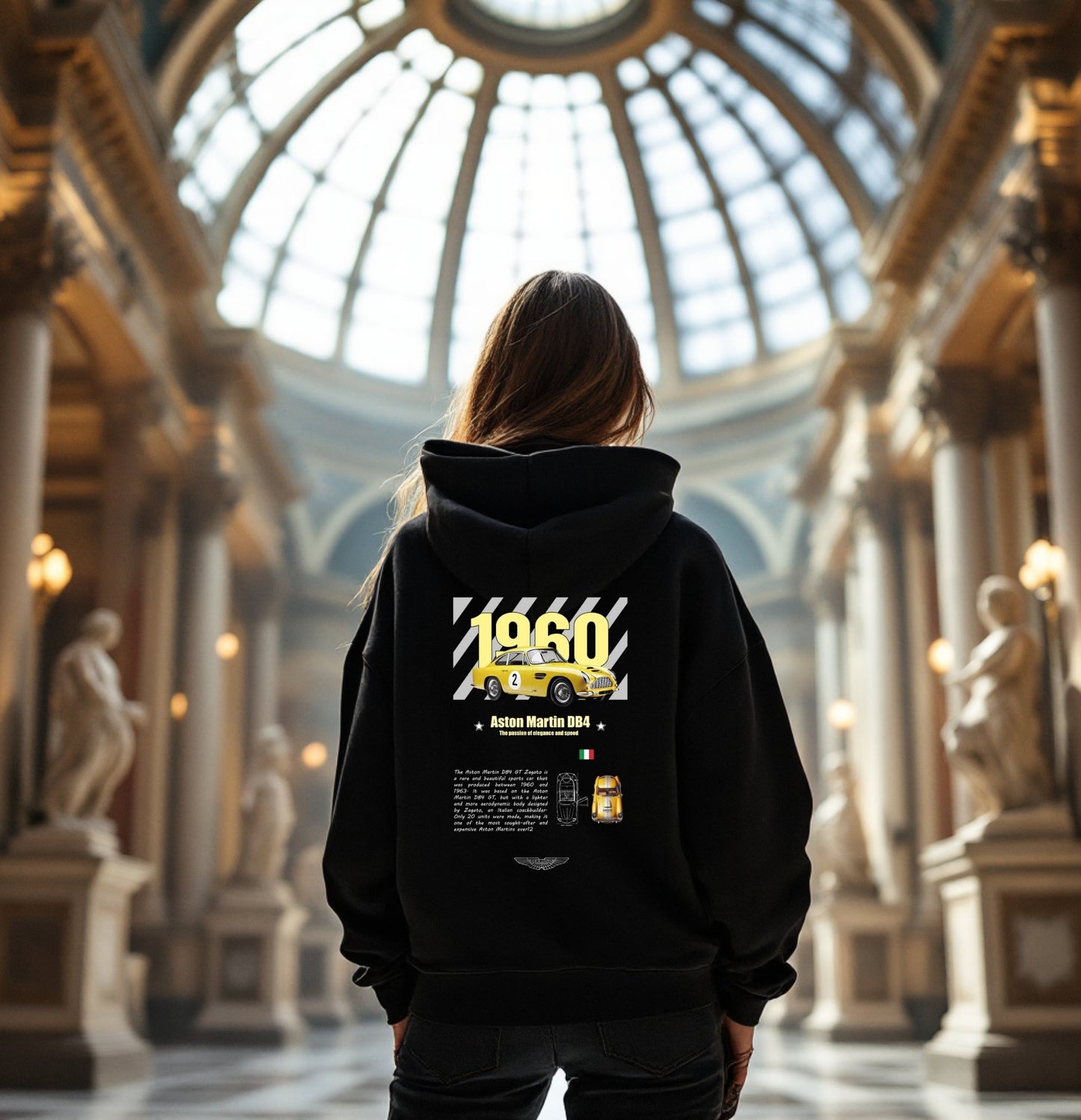 Aston Martin DB4 GT 1960 Hoodie – Vintage Racing Legend Apparel