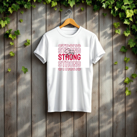 Stay Strong Motivational Typography T-Shirt