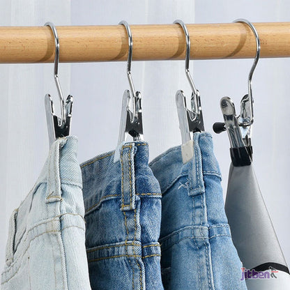 Stainless Steel Hanging Clips – Strong Grip Clothespins for Drying & Organizing - Set of 5pcs