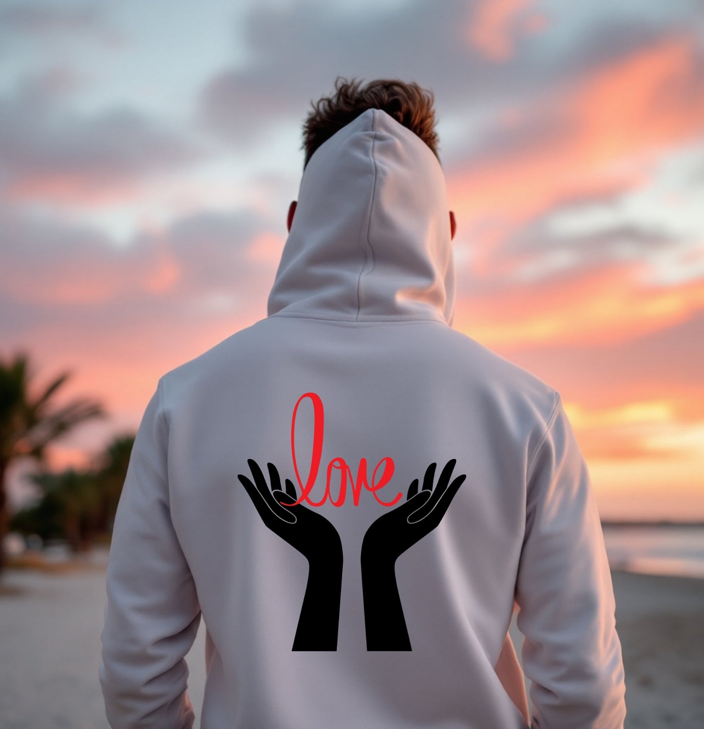 Hands of Love Graphic Hoodie – Empowering Minimalist Design