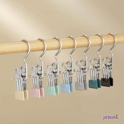 Stainless Steel Hanging Clips – Strong Grip Clothespins for Drying & Organizing - Set of 5pcs