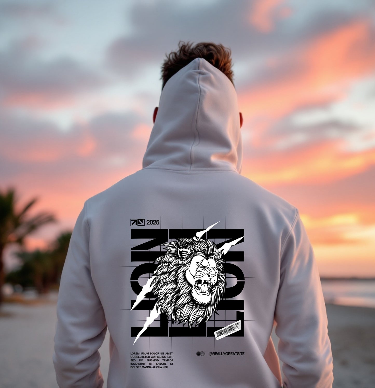 Roaring Lion Graphic Hoodie – Urban Jungle King Design
