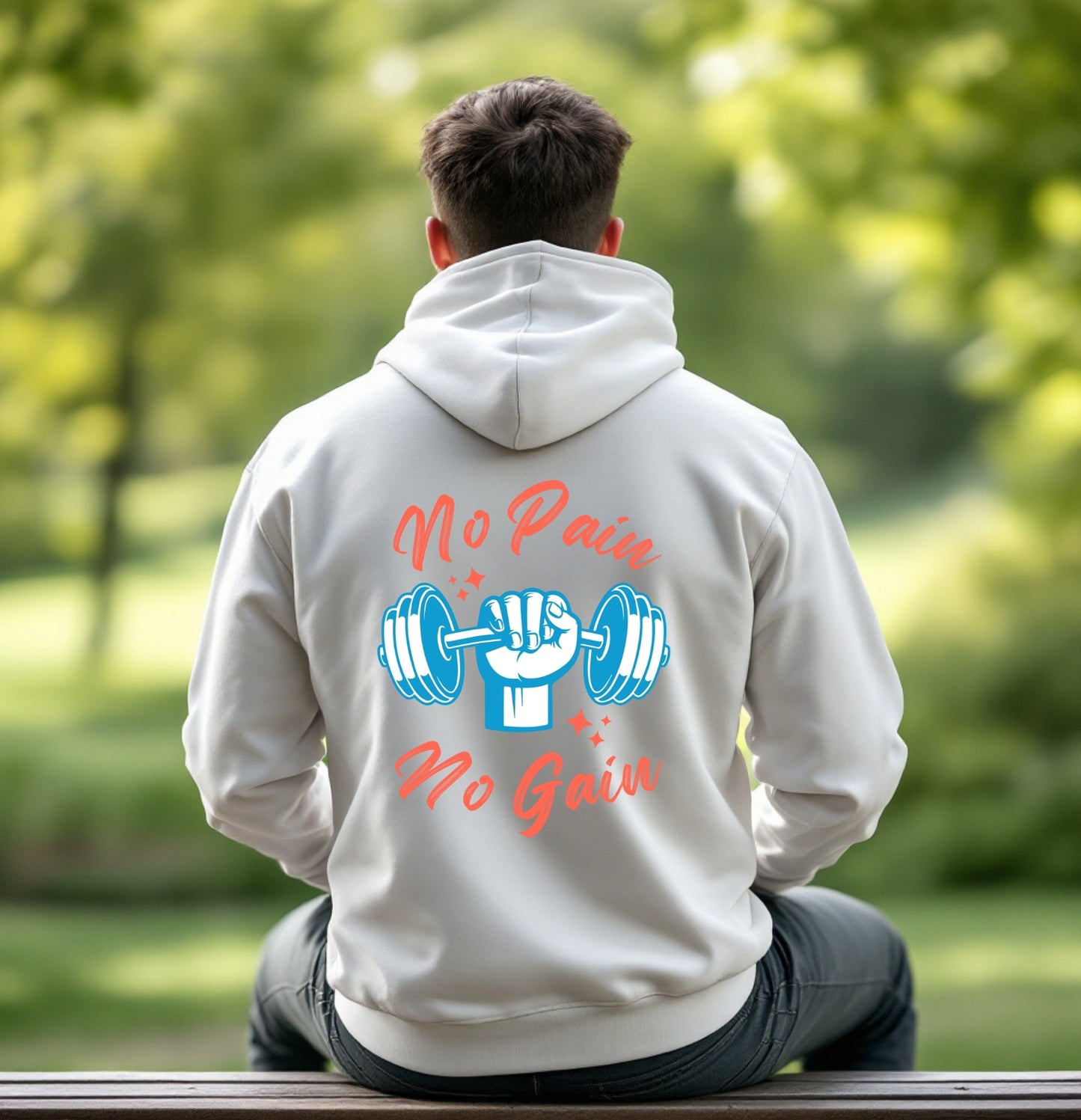 No Pain No Gain Motivational Gym Hoodie