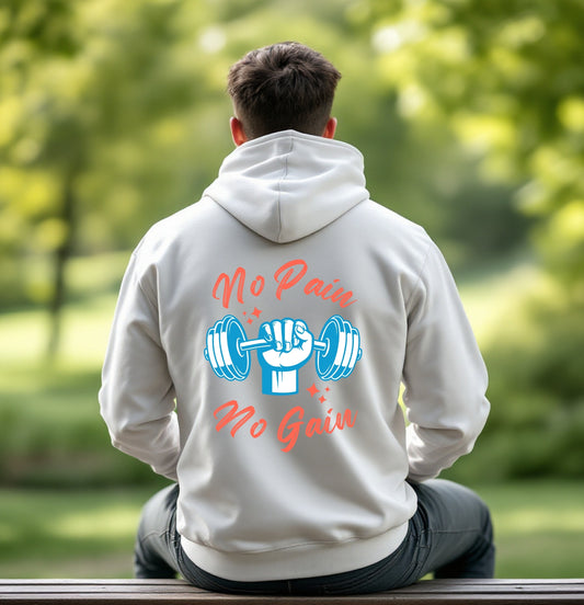 No Pain No Gain Motivational Gym Hoodie