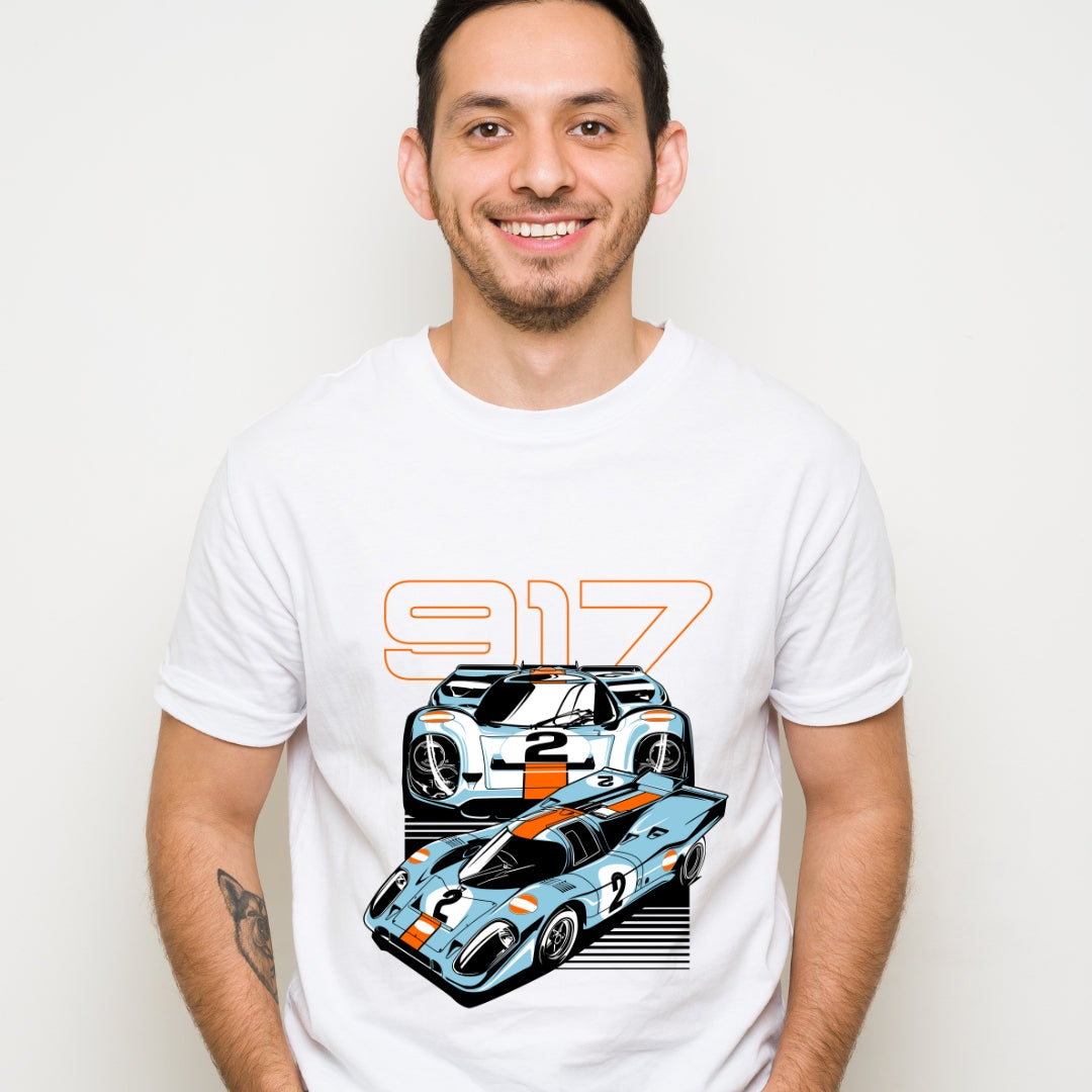 Classic Crew T-Shirt – Porsche 917 Legendary Race Car Design
