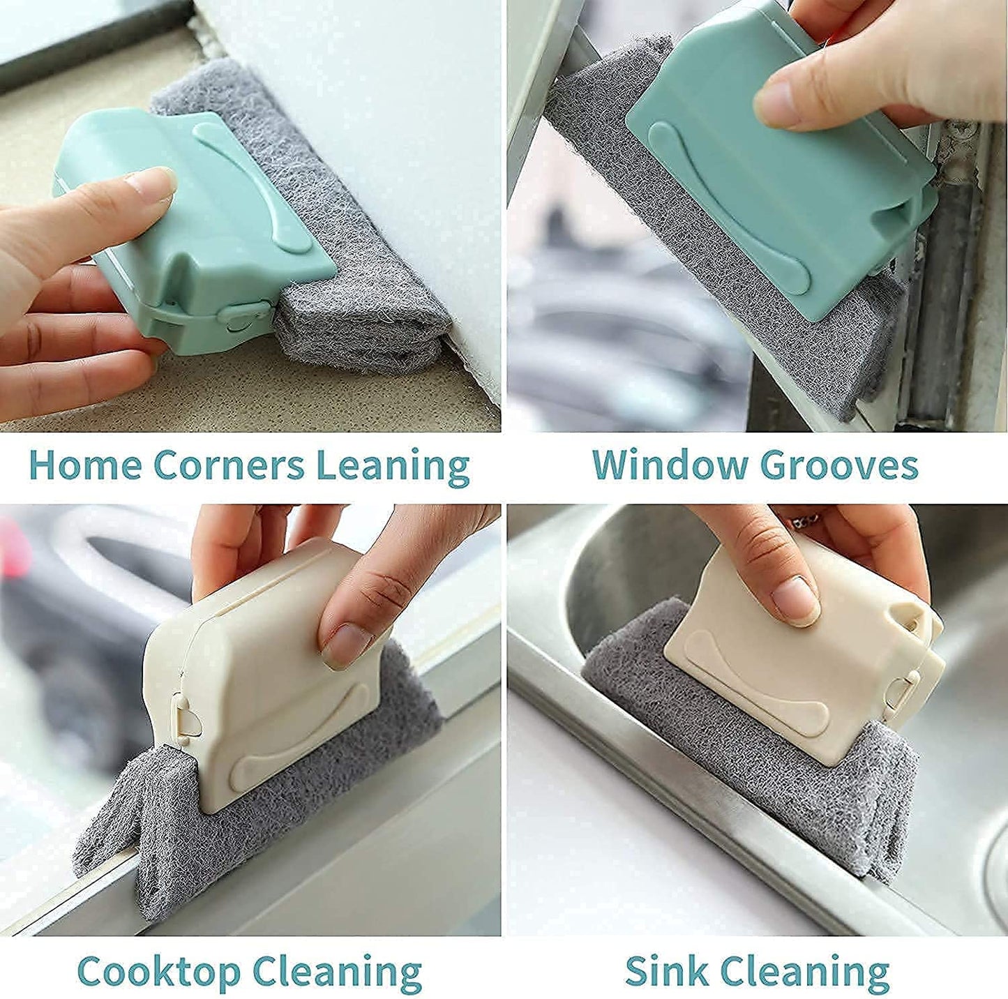 Estoy - Window Groove Frame Cleaning Brush,Window Corners and Gaps Track Cleaning Brushes for Home & Kitchen || Dust Cleaner