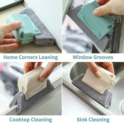 Estoy - Window Groove Frame Cleaning Brush,Window Corners and Gaps Track Cleaning Brushes for Home & Kitchen || Dust Cleaner
