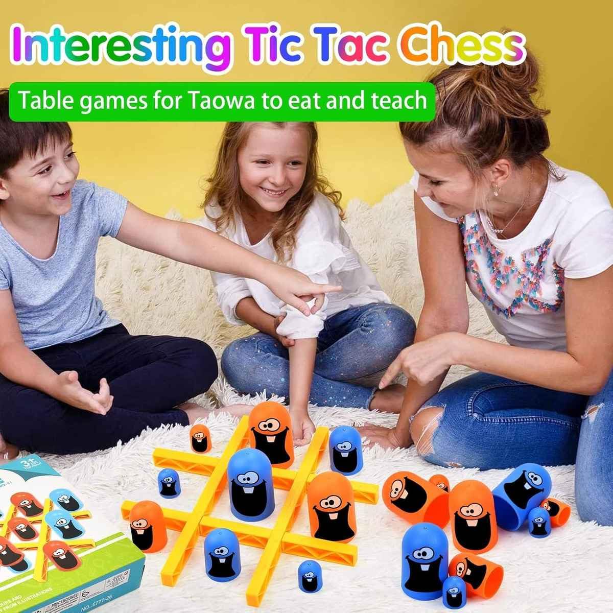 Stackable Monster Tic-Tac-Toe Game – 3D Strategy Board Game for Kids & Family Fun