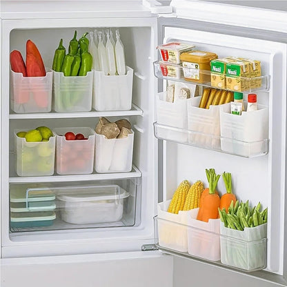 Airtight Refrigerator Storage Containers – Stackable Food Organizer Boxes (Set of 6)