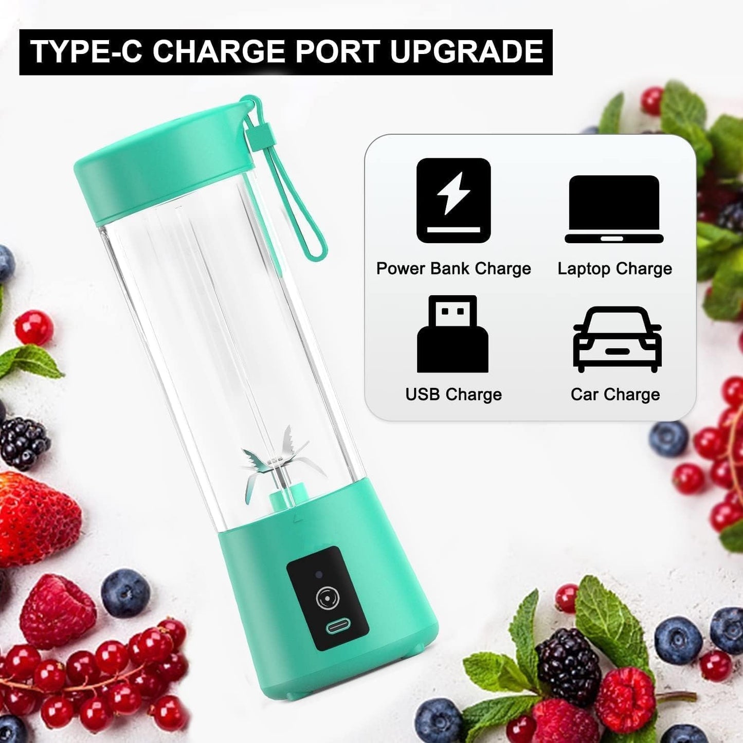 Portable USB Rechargeable Blender – Make Smoothies On-the-Go!