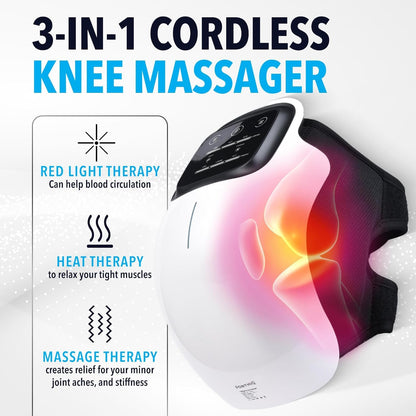 3-in-1 Smart Knee Massager with Heat & Red Light Therapy