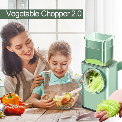 Manual Rotary Cheese & Vegetable Grater – Multi-Function Kitchen Slicer