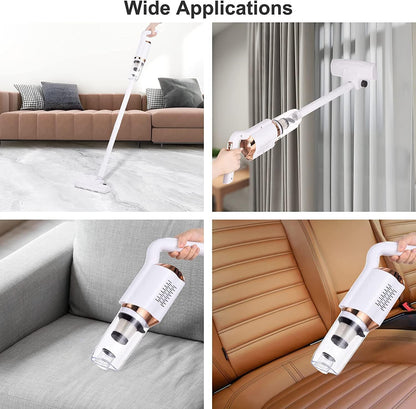 Handheld Vacuum Cordless, 8500Pa Rechargeable Portable Lightweight Mini Vacuum Cleaner, USB Car Vacuum Cleaner High Power Suction,Cleaning for Pet Hair, Car, Home, Office, Kitchen